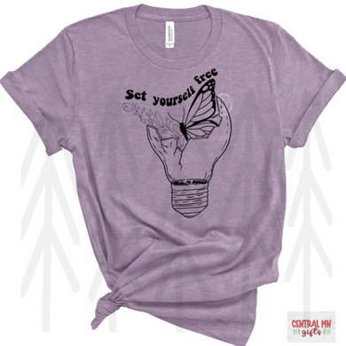 Set Yourself Free - Black Design Shirts