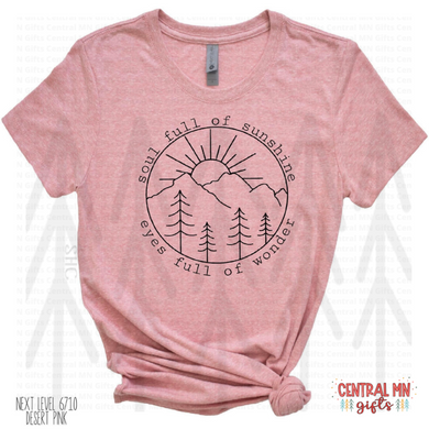 Soul Full Of Sunshine - Eyes Wonder Black Design Shirts