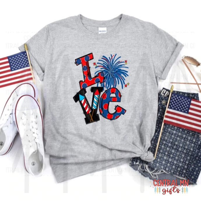 Fourth Of July - Love Shirts