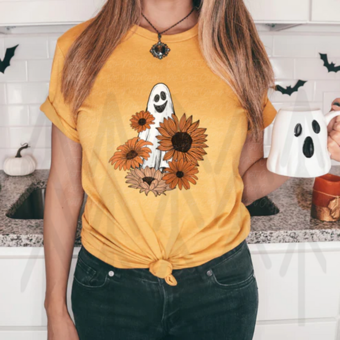 Ghost With Sunflowers - Full Color Shirts
