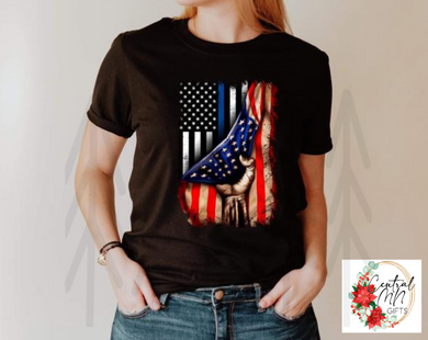 Thin Blue Line - American Flag Shirts