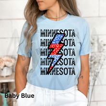 Load image into Gallery viewer, States - Leopard Lightening Bolt (All 50 States) Shirts
