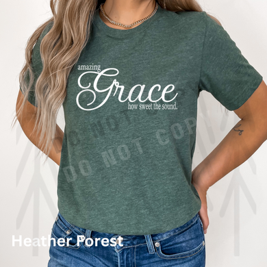 Amazing Grace - White Lettering Shirts