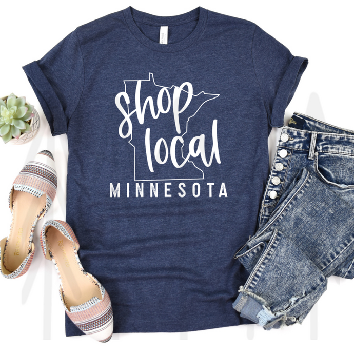 Shop Local - Minnesota - White