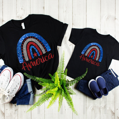 America Rainbow (Youth) Shirts & Tops
