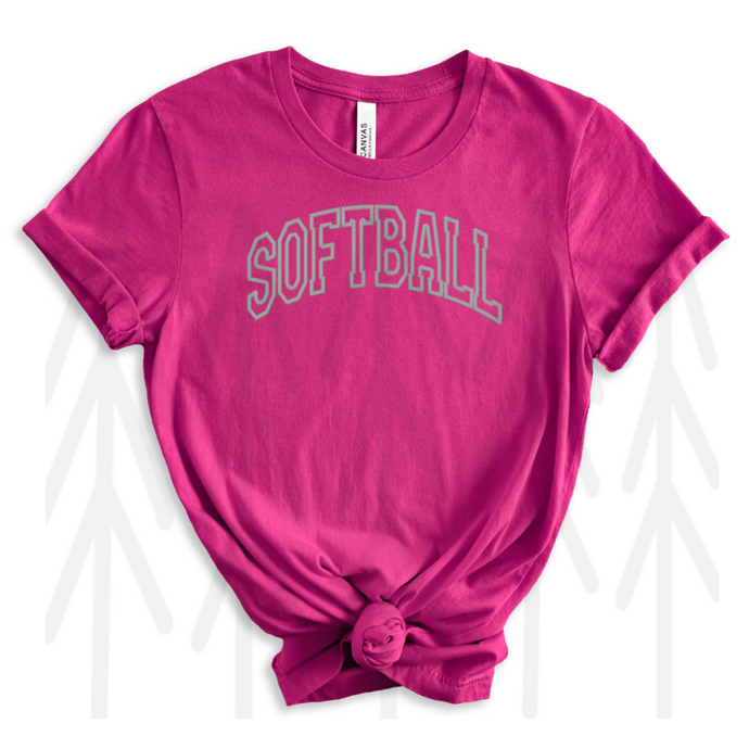 Softball - Faux Embroidery (Adult - Infant)