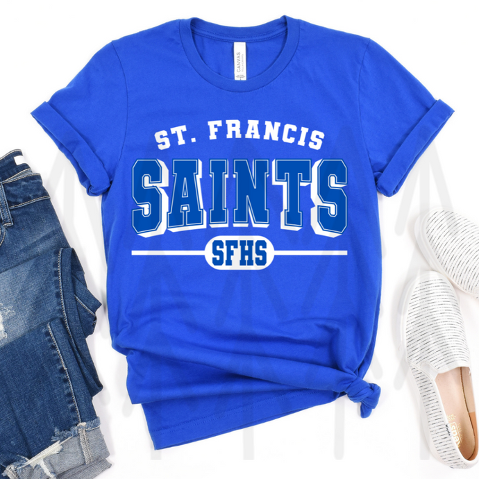 High School Mascots - St Francis Saints - White (Adult - Infant)