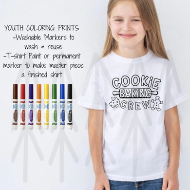 Cookie Baking Crew - Coloring (Youth) Shirts