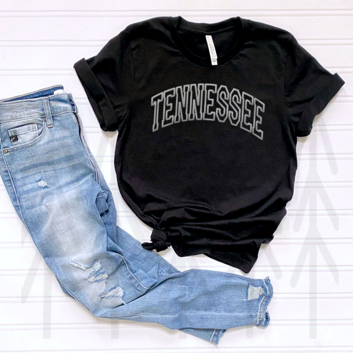 Tennessee - White - Faux Embroidery (Adult - Infant)