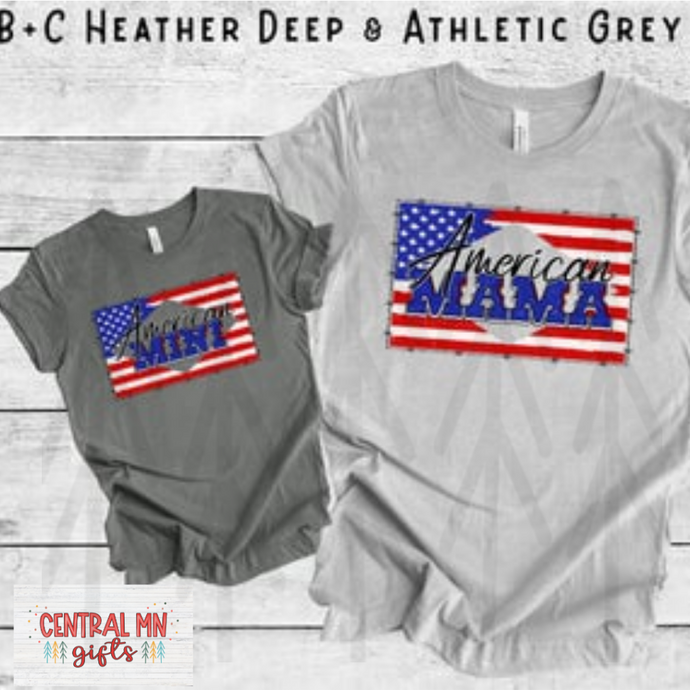 American Flag - Mama (Adult) Shirts