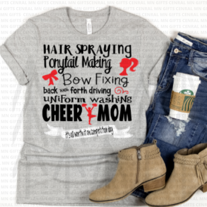 Cheer Mom Hair Spray Shirts