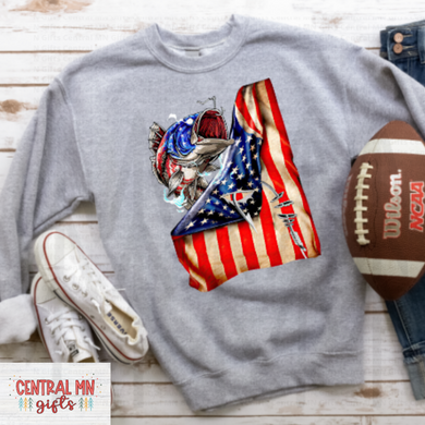 Patriotic Fishing Flag Shirts