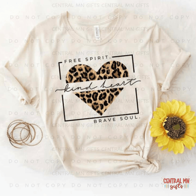 Free Spirit Leopard Heart Shirts