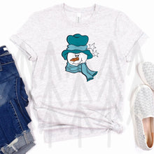 Load image into Gallery viewer, Teal Whimsical Snowman (Adult - Infant)
