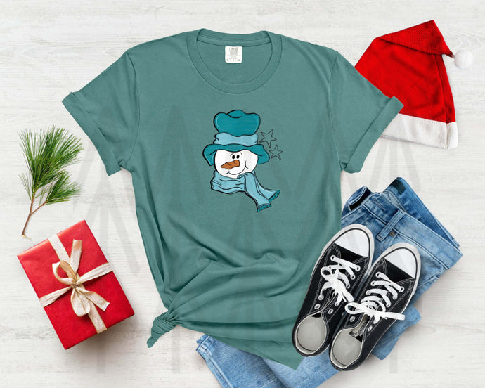 Teal Whimsical Snowman (Adult - Infant)