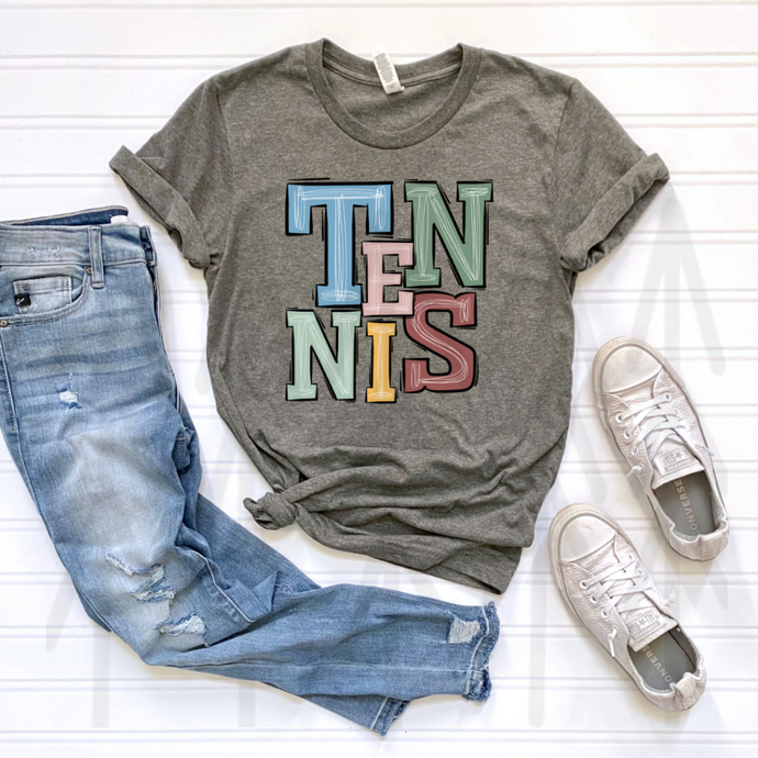 Tennis Boho Letters (Adult - Infant)