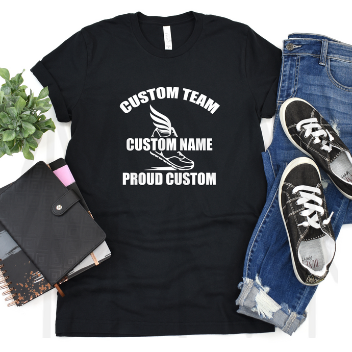 Track - Proud Mom - White Lettering - Customizable