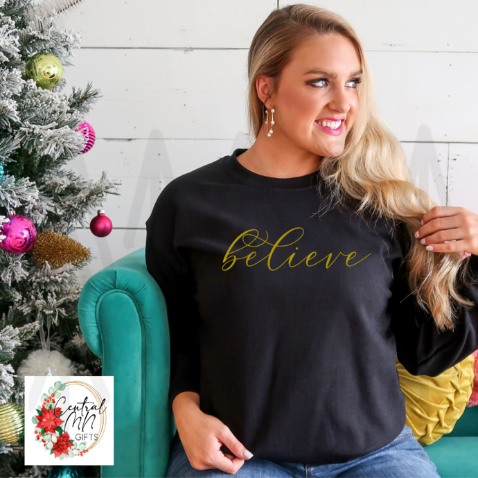 Believe - Gold Lettering Shirts