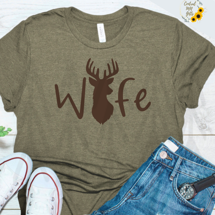 Deer Wife - Brown Design Shirts
