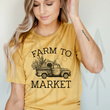 Load image into Gallery viewer, Farm To Market With Truck/Sunflower - Black Shirts
