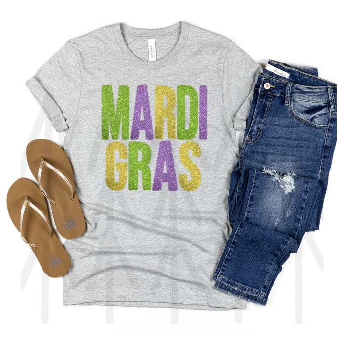 Mardi Gras Tinsel (Adult Shirt)