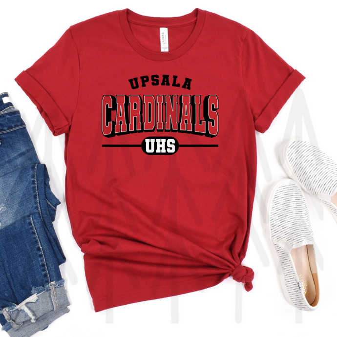 High School Mascots - Upsala Cardinals - Black (Adult - Infant)