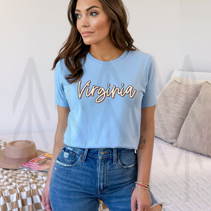 Virginia Boho Script State (Adult Shirt)