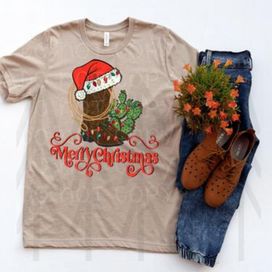 Merry Christmas Boots Shirts