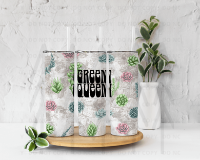 Green Queen Tumbler Design