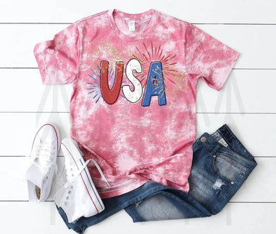 Usa With Sparkles Shirts