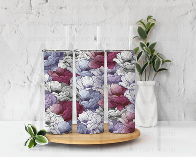 Peonies Seamless Tumbler