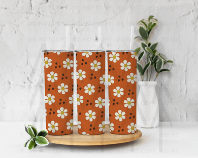 Retro Daisy Design Tumbler