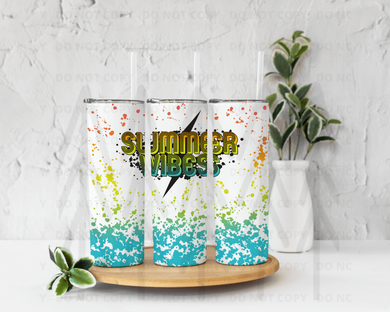 Summer Vibes Skinny Tumbler